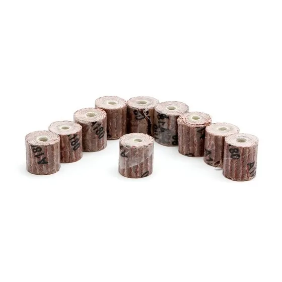 Kit 10 Pçs Roda Lixa P/ Micro Retifica Gr 320+ Haste 