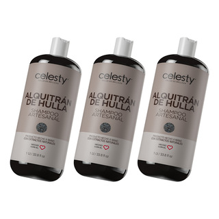 Kit 3 Shampoo Alquitrán De Hulla Control Psoriasis Caspa 1lt Kit 3 Shampoo Alquitrán De Hulla Control Psoriasis Caspa 1lt