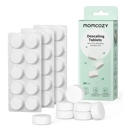 Comprimidos de descalcificação Momcozy para máquinas de lavar garrafas