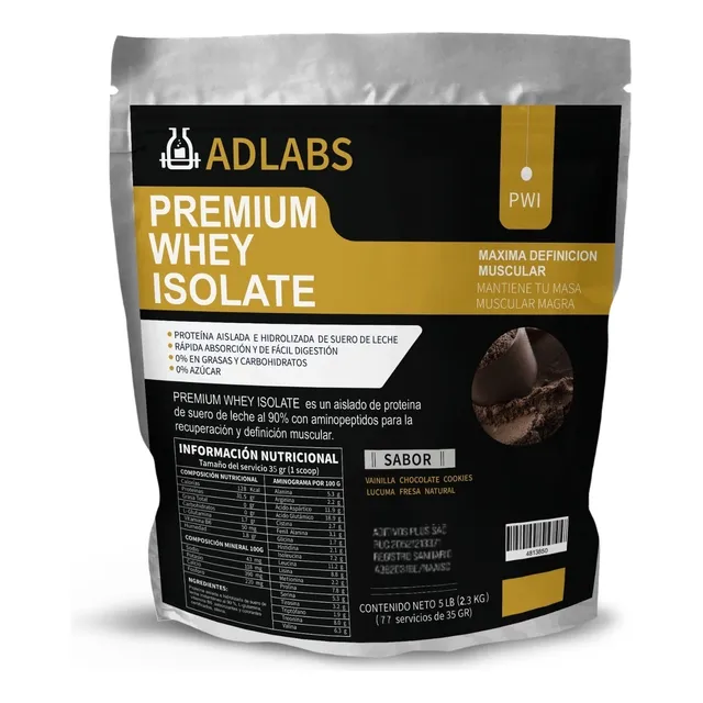 Premium Whey Isolate 5lb Proteina Aislada Suero Leche Adlabs