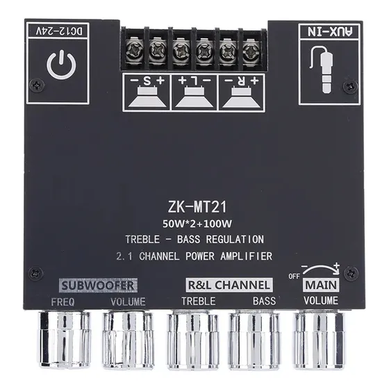 Amplificador De Sonido Con Bluetooth Zk- Mt21 200w 2x50+100w
