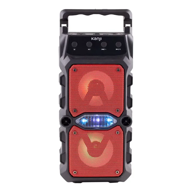 Parlante Kanji Fura Inalámbrico Portátil Con Radio Bluetooth Color Negro