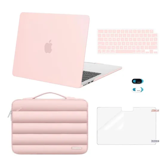 Funda Para Macbook Air De 13 Pulgadas, Rosa, Con Accesori
