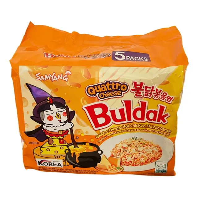 Pack 5 Fideos Cuatro Quesos Ramen Samyang 145 Gr Buldak