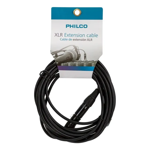 Cable Extensión Micrófono Xlr Philco 10 Mts