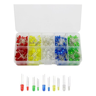 500 Leds Ultrabrillantes De 3 Mm 5mm, 5 Colores Disponibles 500 Leds Ultrabrillantes De 3 Mm 5mm, 5 Colores Disponibles