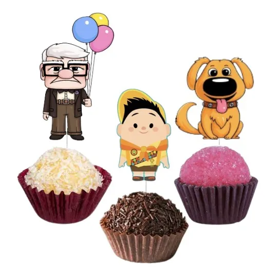 Toppers Doces Up Altas Aventuras Aniversário Festa Tag