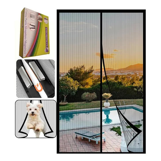 Cortina Puerta Mosquitero Magnética 1.00x2.20mt Premium Iman