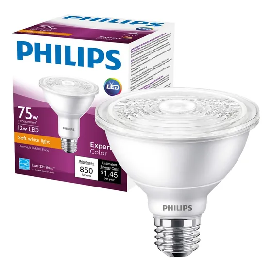 Foco Spot Par30l Led 12w Luz Cálida Dimeable Philips