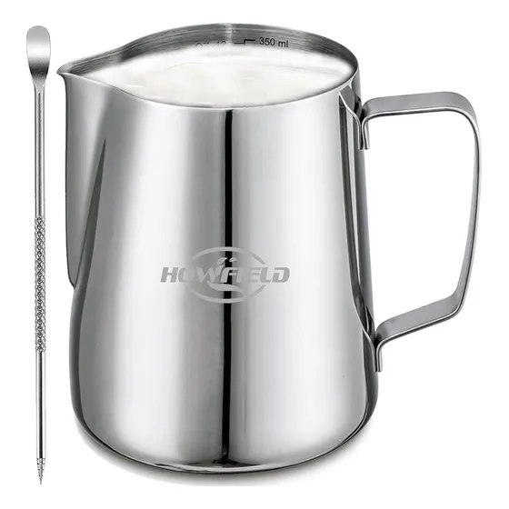 Jarra Barista Pitcher Acero Inoxidable 12oz. + Pincel Artist