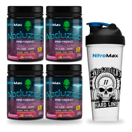Kit 4x Pre Treino Abduzido 300g + Brinde - Nitromax