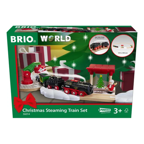 Set De Trenes Humeantes Navideños Brio World 36014 | 27 Piez