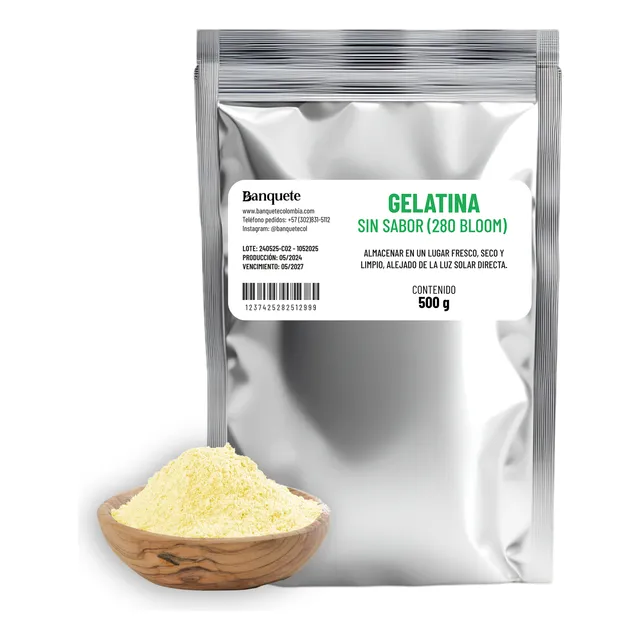 Gelatina Sin Sabor 500gr Bloom