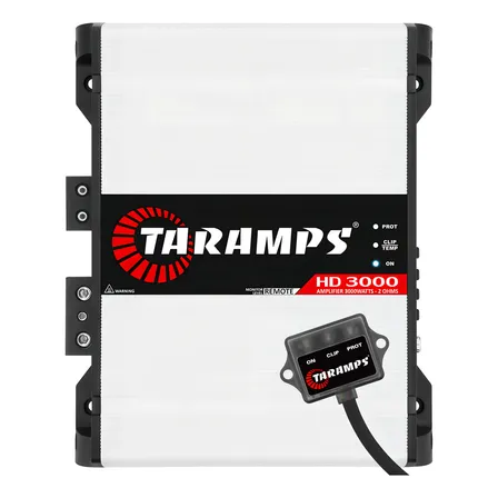 Modulo Taramps Hd 3000 2 Ohms Amplificador Digital 3000w Rms 1 Canal Potencia Entrada Para Monitor De Level Remote Rca... Branco/preto
