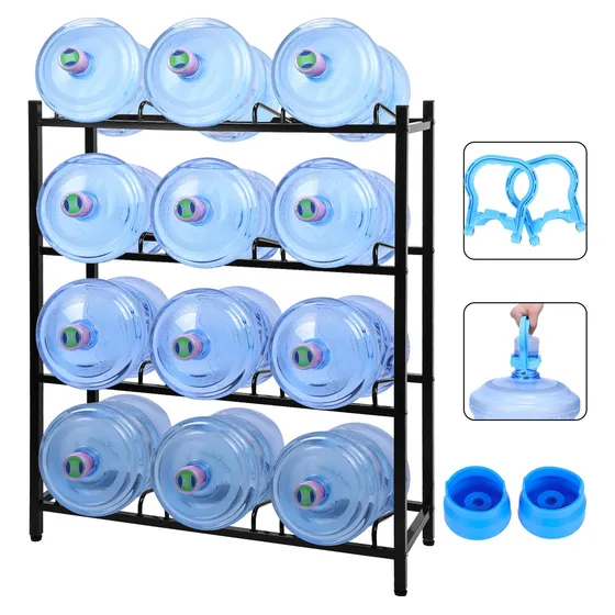 Estante Para Jarra Agua 5 Galon 4 Nivel Soporte 12 Botella