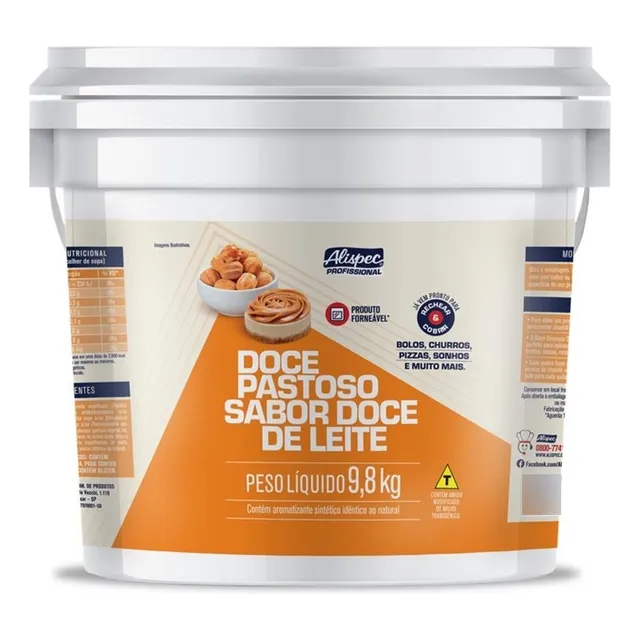 Doce De Leite Brasileiro Profissional 9,8kg Alispec