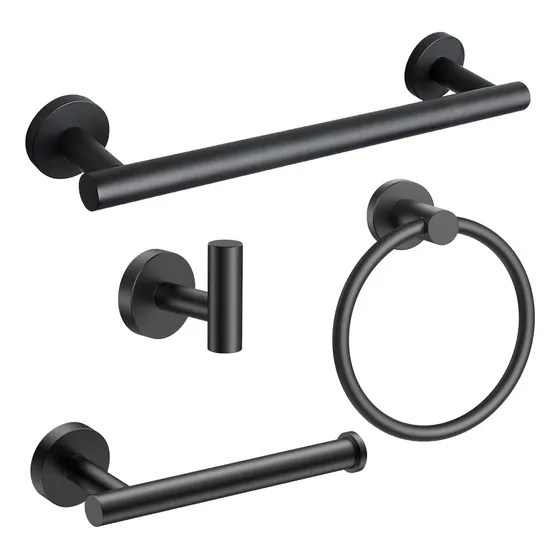 Kit Accesorios Baño Set 4 Piezas Acero Inoxidable Dannok
