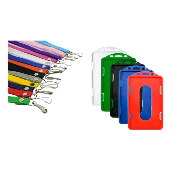 Escarapela, Porta Carnet Vertical O Horiztal Con Cinta X 10u