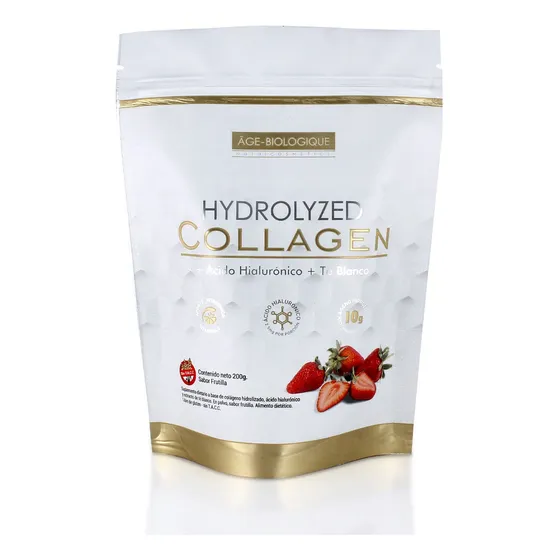 Colageno Hidrolizado Polvo 200g Doypack Age Biologique Sabor Frutilla