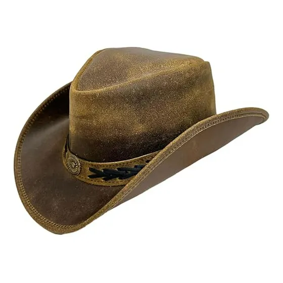 Sombrero Vaquero De Cuero Ligero Y Duradero Para Hombres Y M