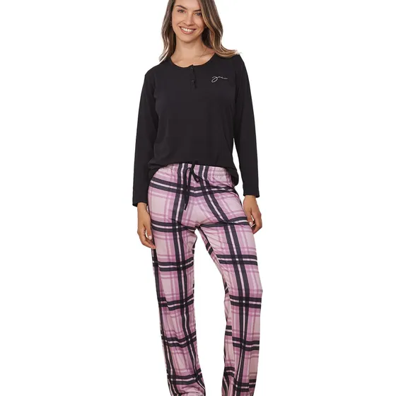 Pijama Jaia 24035helena Remera C/botones Y Pantalon Escoses
