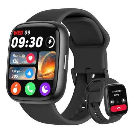 Smartwatch Alexa Bluetooth Chamada Tela 1.83 Ip68 120 Esport Preto