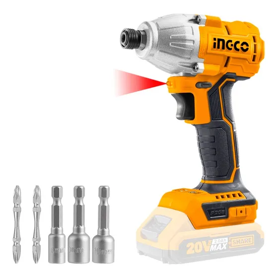 Atornillador T/taladro Impacto 20v Inlamb.s/bat.s/carg Ingco Color Amarillo