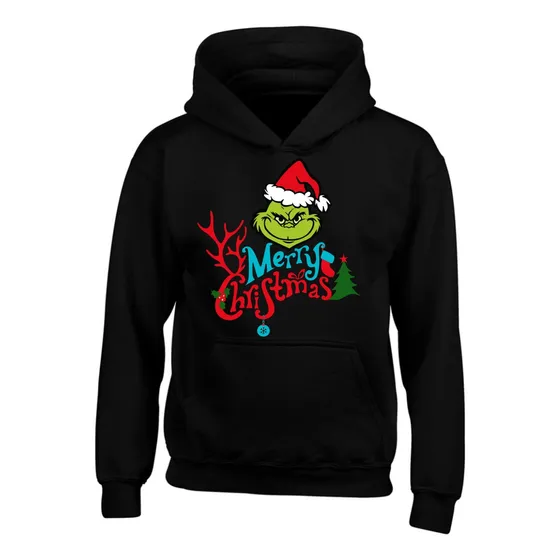 Hoodie Buzo Capota Grinch De La Navidad Saco Serie Nv