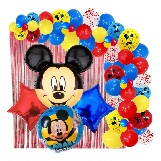 Arco Organico De Globos Para Cumple Motivo Mickey
