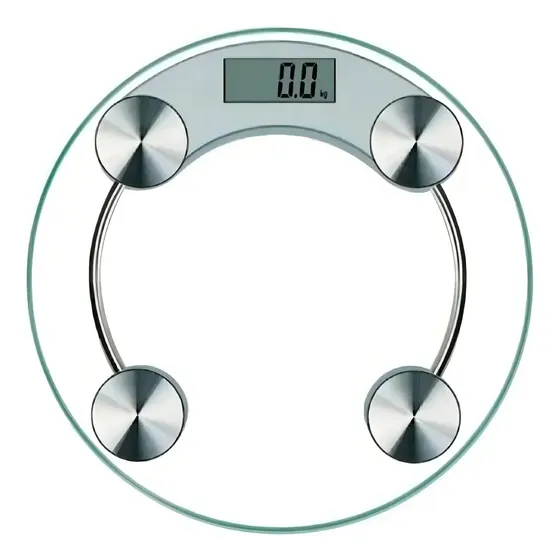 Balanza De Baño Digital Vidrio Templado Hasta 180kg Clicshop Color Blanco