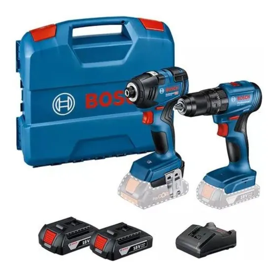 Combo Taladro Atornillador Bosch Gsb 185-li + Gdr 18v-200 Color Azul