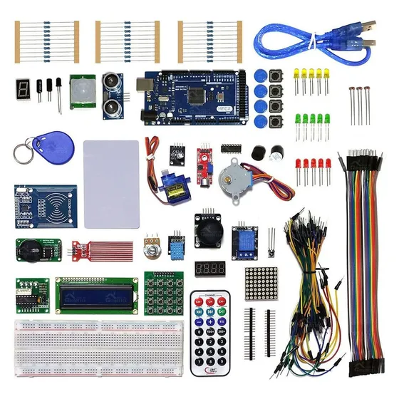 Mega Kit Placa Mega Protoboard 830 Kit Rfid E Mais De 200 Pc