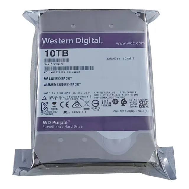 Disco Duro Interno Morado Sata De 3,5 Pulgadas De 10 Tb