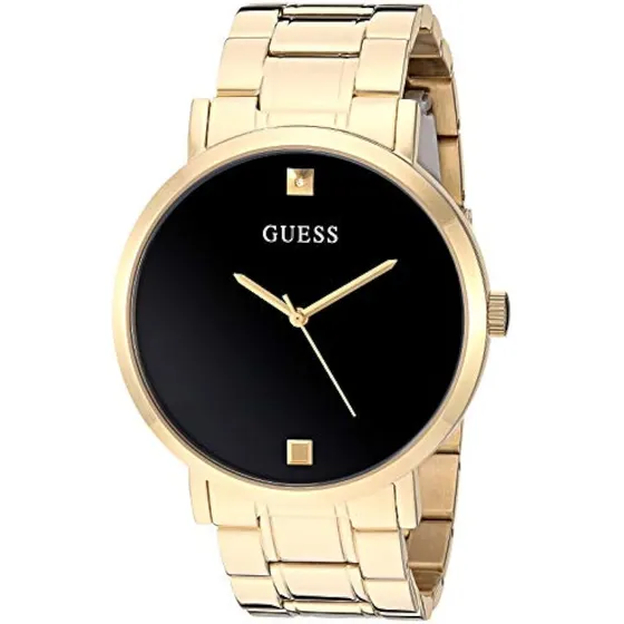 Guess Reloj De Esfera De Diamante Genuino De Acero