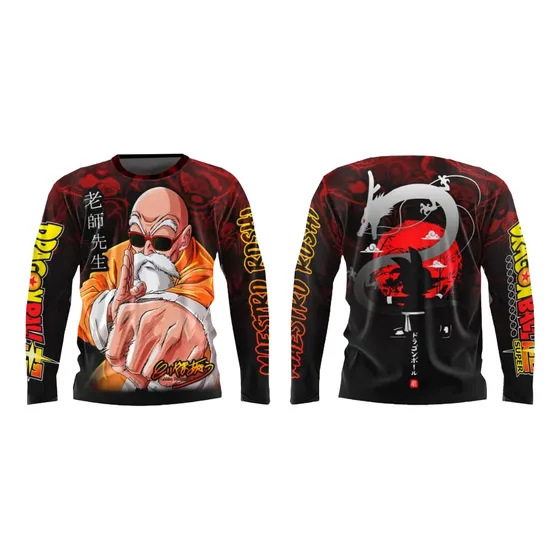 Camisa Franela Manga Larga Sublimada Anime