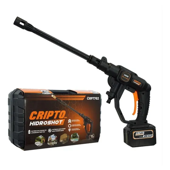 Hidrolavadora eléctrica Cripto Arg CRP7762 negra de 240W con 36bar de presión máxima 21V