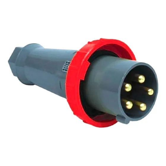Plug Brasikon 3p+n+t 63a 380/440v 6h Ip67 S5576 Steck Cor Vermelho