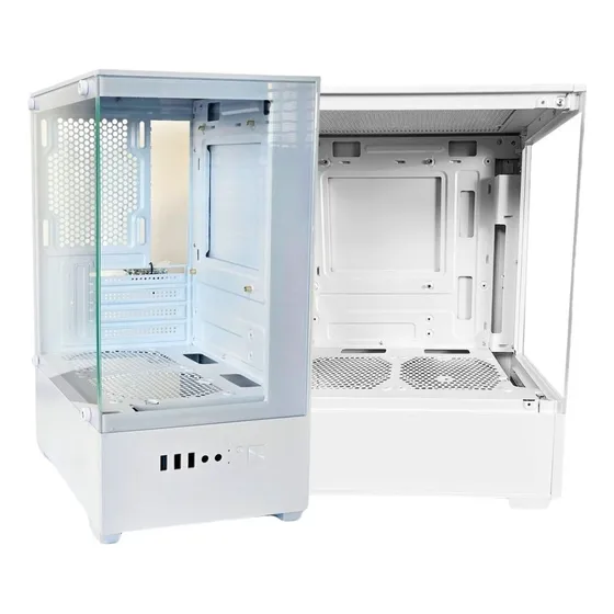 Gabinete Cpu Pc Gamer Branco Sem Fan Vidro Temperado