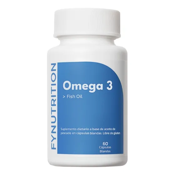 Omega 3 Aceite De Pescado - Fynutrition - Cada 2 Cápsulas 360mg Epa Y 240mg Dha Frasco De 60 Un