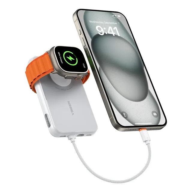 Veger Cargador Portátil Cable Integrado iPhone 15/14/13 Pro
