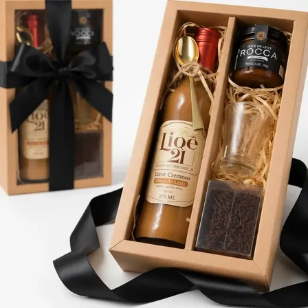 Kit Cesta Presente | Licor Aniversário Natal Namorados