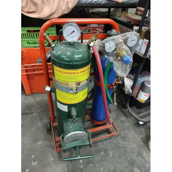 Gasogeno Y Tubo De Oxígeno Mini Refrigeración Naranja