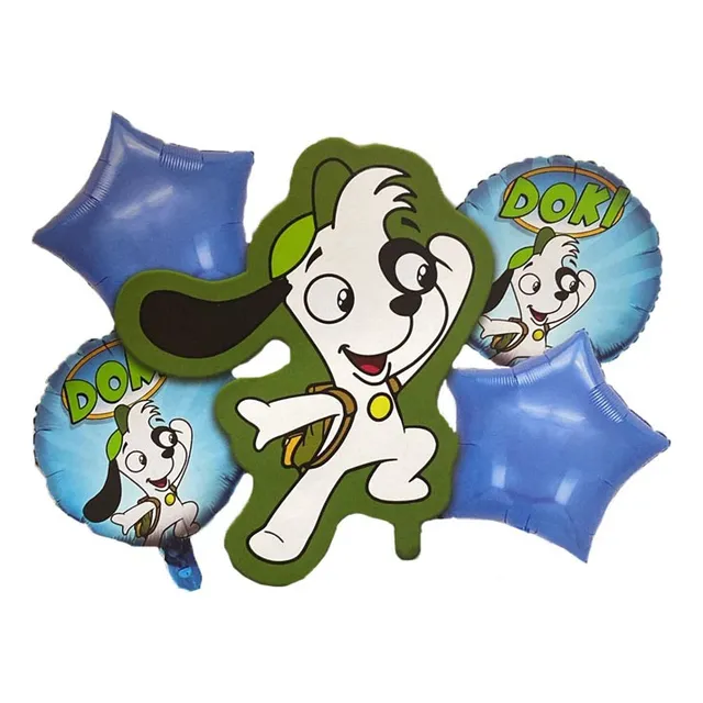 Set 5 Globos Metálicos Doki Globos Metalizado Perro Doki