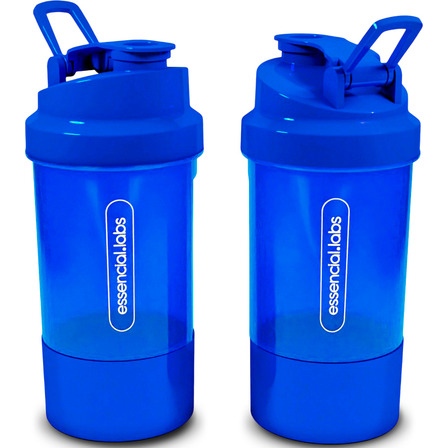 Coqueteleira / Shaker Academia Bpa Free - Cor Azul Com Compartimento Para Pó | Cápsulas | Comprimidos - 400ml Coqueteleira / Shaker Academia Bpa Free - Cor Azul Com Compartimento Para Pó | Cápsulas | Comprimidos - 400ml