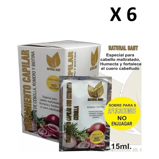 Tratamiento Capilar Ampollas Cebolla Romero 3 Sobres 