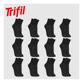 Kit De Meias Trifil 12 Pares Cano Médio Unissex Original Kit De Meias Trifil 12 Pares Cano Médio Unissex Original