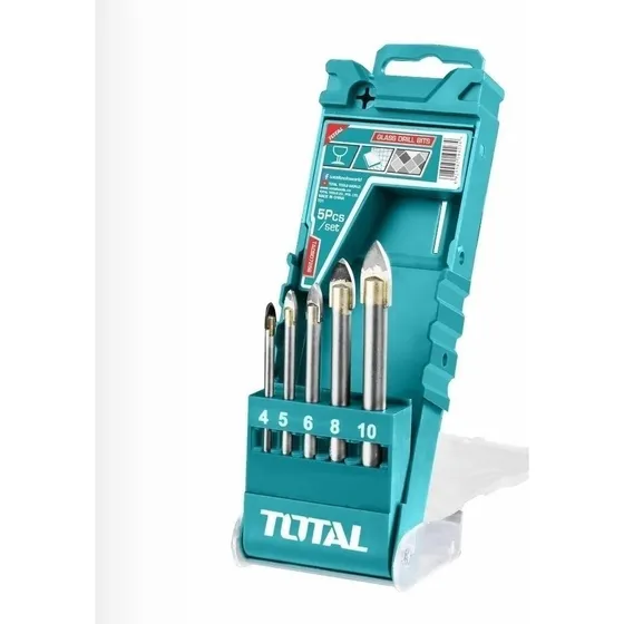 Set Brocas Punta Flecha Cerámica Vidrio 5 Pc Total Tacsd7256