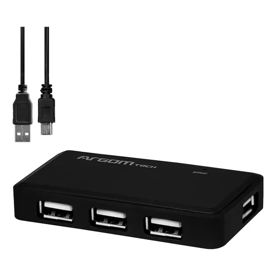 Hub Usb Universal De 4 Puertos Color Negro