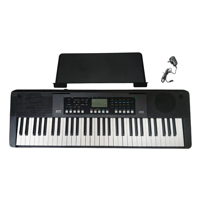 Stc Sk61 Teclado Sensitivo 5/8 Con Atril Y Fuente