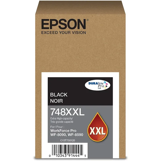 Cartucho Epson 748xxl Negro Wf6090 Wf-6590 Durabrite Fac